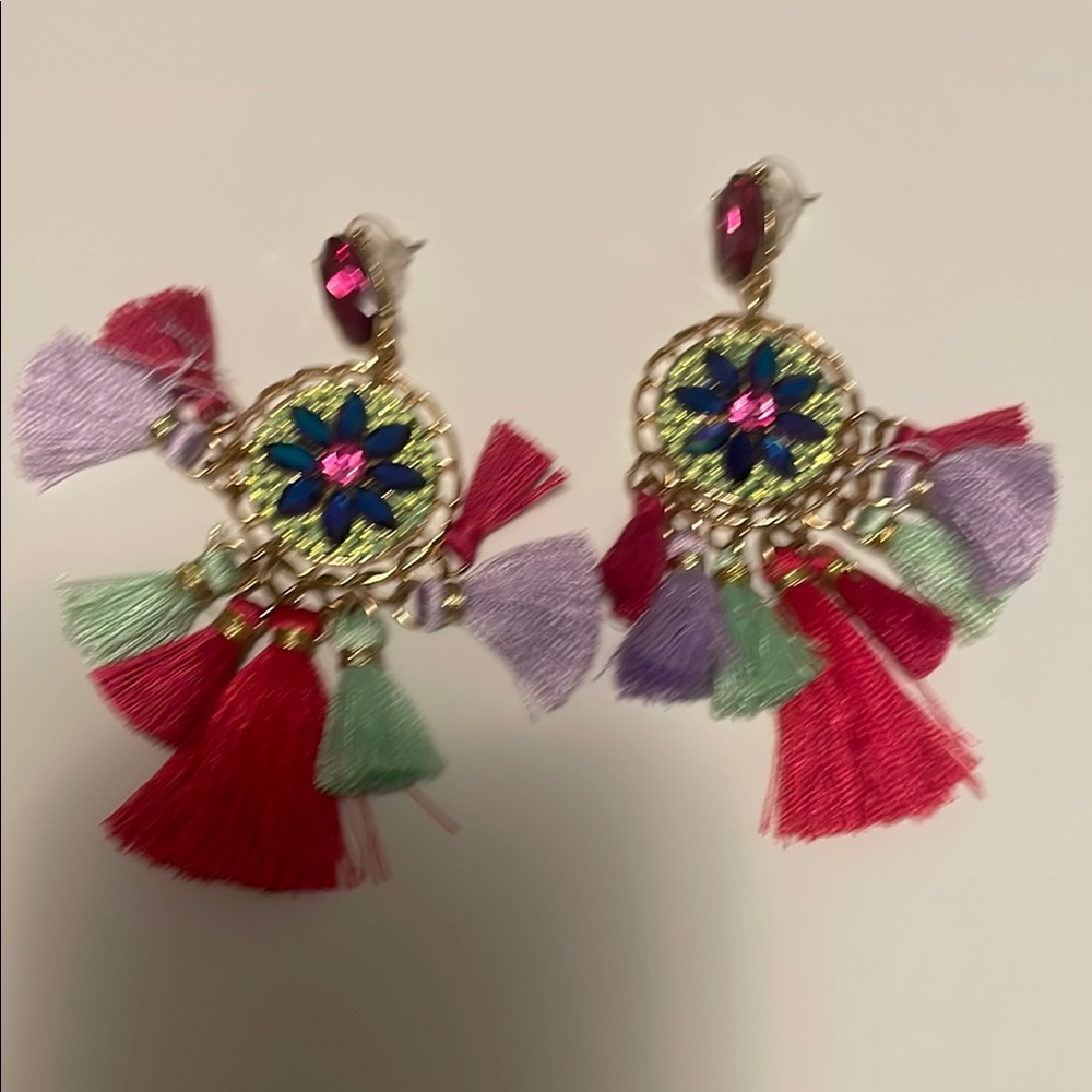 Colorful Tassel Earrings Set